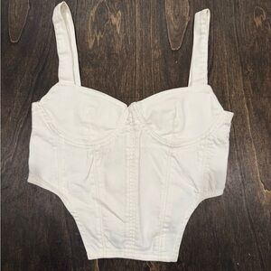 Zara White Structured Top